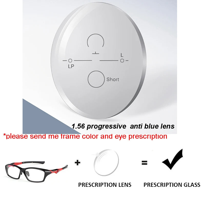 Progressive Prescription Running Glasses Sports Glasses Football Basketball Eyeglasses Photochromic Lens