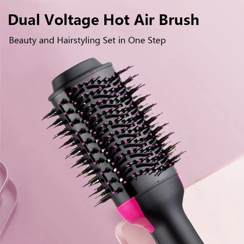 Dryer in One Hot Air Hair Straightener Brush Titanium Barrel Upgraded 4 in 1 Hair Dryer and Styler Volumizer Hair Dryer Brush