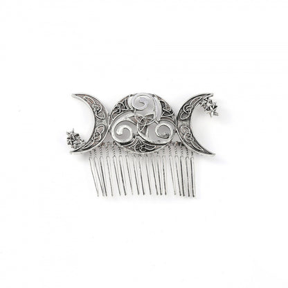 Cross-Border Hot-Selling Retro Viking Celtic Knot Hair Comb Triple Moon Star Hair Accessory Norwegian Style Jewelry Wholesale