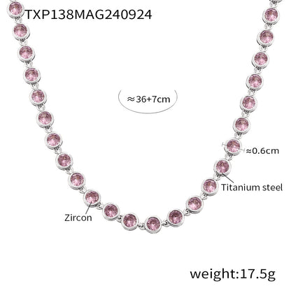 INS Internet Celebrity Bohemian Zircon Bracelet Simple Advanced Dopamine Necklace Advanced Temperament Jewelry suit