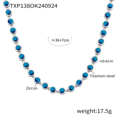 INS Internet Celebrity Bohemian Zircon Bracelet Simple Advanced Dopamine Necklace Advanced Temperament Jewelry suit