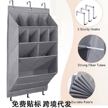 Cross-border door back storage bag storage hanging bag shoe bag bedroom multi-layer sundries finishing non-woven fabric storage bag wall-mounted