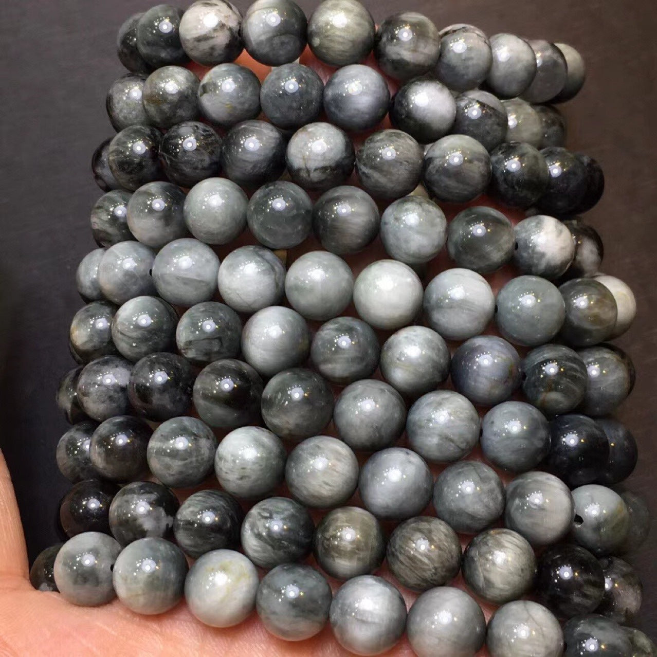 Natural Eagle Eye Stone Single Circle Fashion Bracelet for Men and Women, Light Luxury and Simple Pattern Bracelet