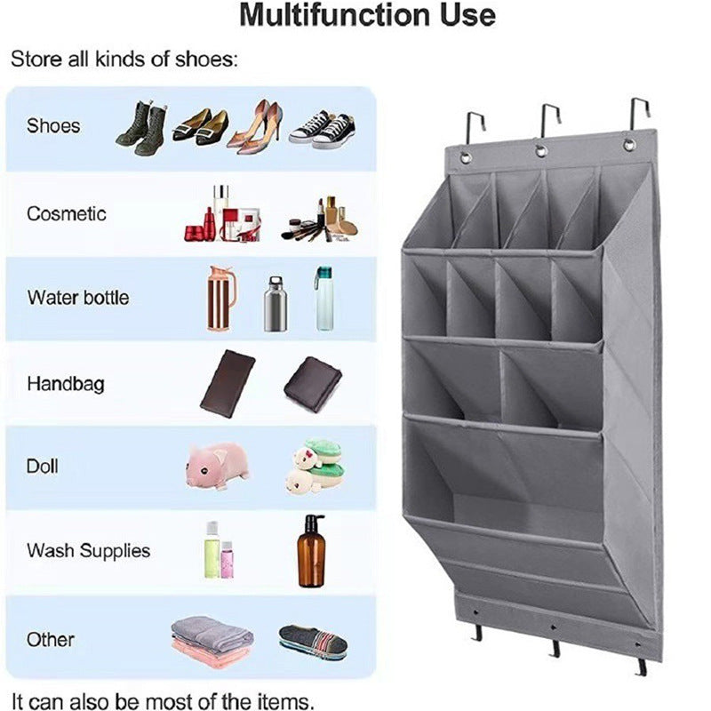 Cross-border door back storage bag storage hanging bag shoe bag bedroom multi-layer sundries finishing non-woven fabric storage bag wall-mounted