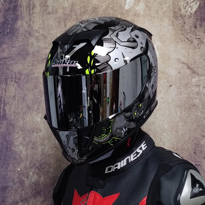 Best selling motorcycle helmet double lens built-in sun visor racing full helmet cascos DOT approved motocross helmet capacete