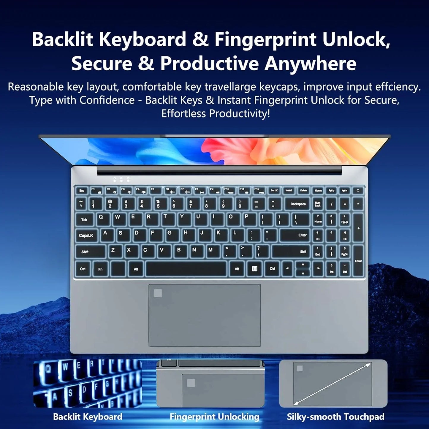 15.6 Inch 4K HD Ultra Thin Laptop, 2026 LENO Intel Core i9-9900, Windows 11, 16GB RAM 1TB SSD, Portable Gaming Business Notebook