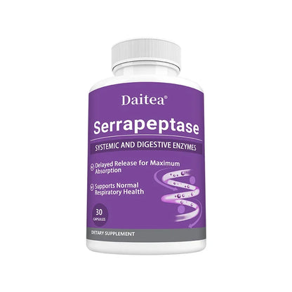Serrapeptase with Digestive Enzyme, Extra Strength Supplement, Supports Healthy Cellular Function, Gut Health, Digestion