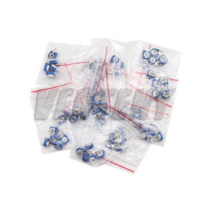 65PCS Trimmer Potentiometers 1K 5K 10K 20K 50K 100K 500K 1M Potentiometer RM063 Adjustable Resistance 100R~1M Variable Resistors