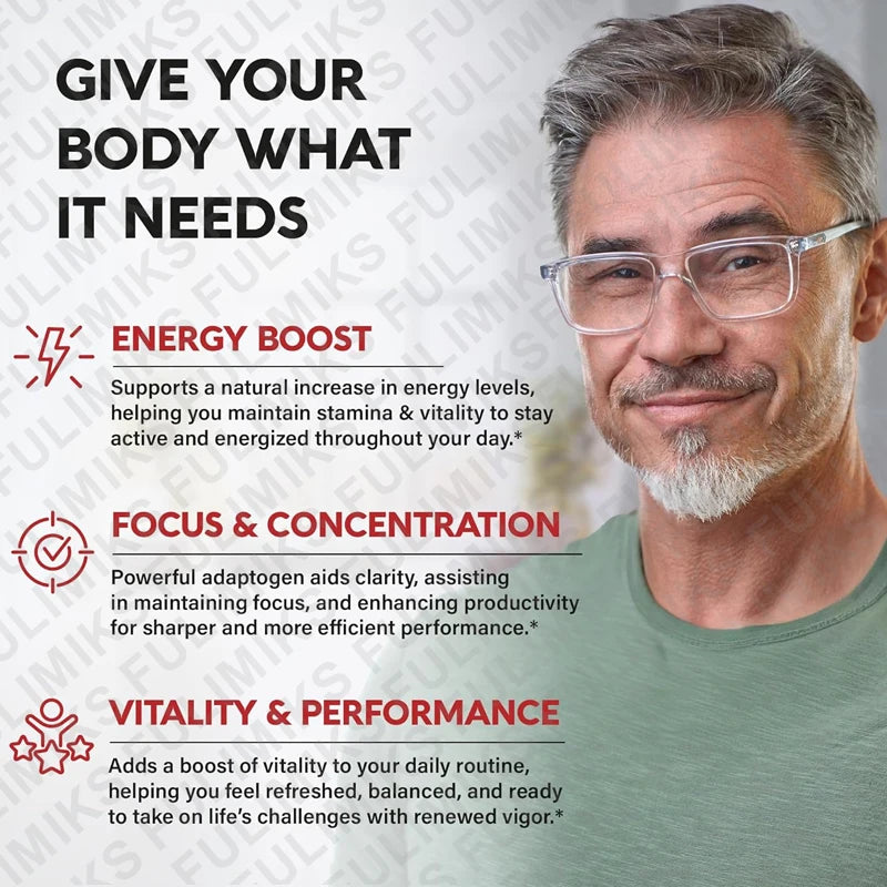 Panax Ginseng 15,000 mg - Red Korean Ginseng Supplement for Men - Extra Strength - Energy, Focus, Productivity & Performance