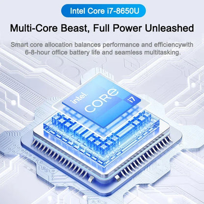 14.1 Inch Gaming Laptop Ultra Slim 32GB 2TB SSD Windows 11 Intel Core i7 8650U PC Gamer Office Notebook 1920x1080 HD Max