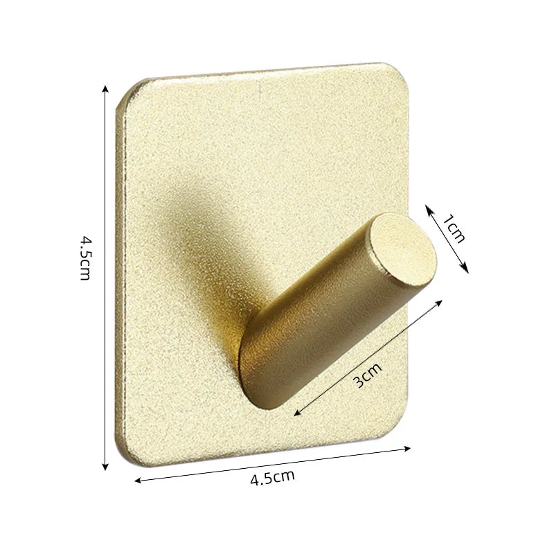 Adhesive Wall Hooks Towel Holder Door Key Cloth Coat Bathroom Robe Hanger Kitchen Hardware Rack Bag Hook Organizer For Hanging