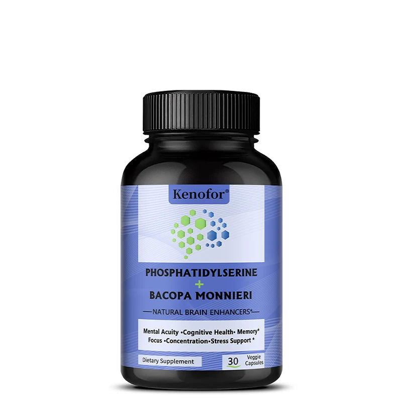 Phosphatidylserine Supplement, with Bacopa Monnieri, Brain Supplement, Supports Healthy Thinking, Memory, Creativity