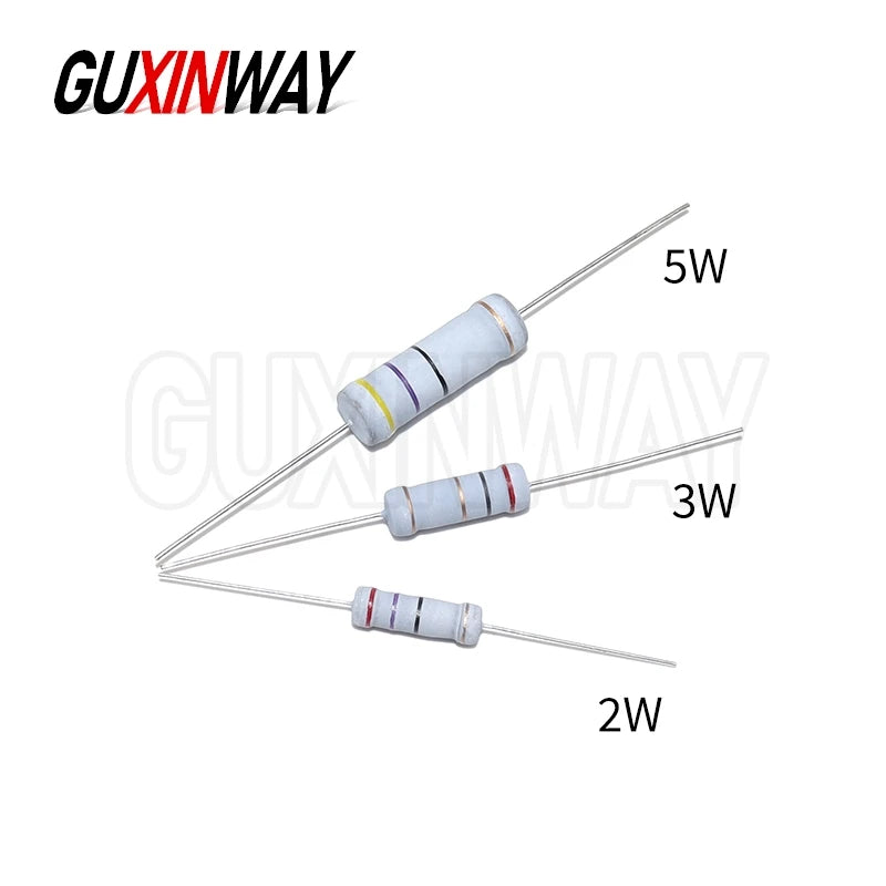 150PCS Resistor Kit 2W 3W 5W 5% 30valuesX5PCS Carbon Film Resistance 0.1R-750R ohm 1K-820K Set