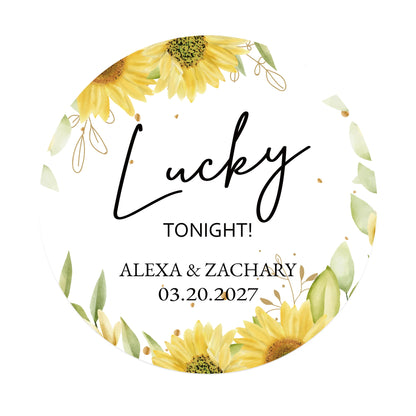 100 Pcs Personalized Round Label Stickers Custom Stickers of Name Date Thank You,for Bridal Shower Wedding Party Favors
