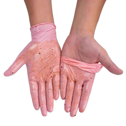 20/50/100PCS Pink Nitrile Gloves Disposable Powder Free Latex Gloves for Household Cleaning Beauty Salon Working Kitchen Gloves
