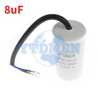 CBB60 Capacitor 450V AC Motor Run Capacitors 4UF 6UF 8UF 10UF 12UF 18UF 20UF 30UF 40UF 50UF 60UF for Washing Machine, Water Pump