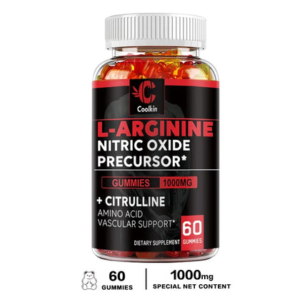 L-Arginine Supplement - Supports Vascular and Heart Health, Boosts Energy, Promotes Muscle Growth and Improves Endurance