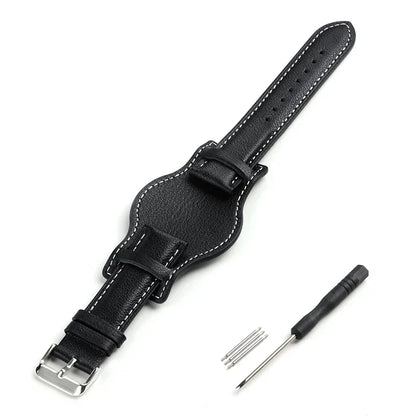 Genuine Leather Strap 20mm 22mm 18mm Vintage Cowhide Bracelet for Omega for Seiko Wristband Women Men Replacement Watch Band