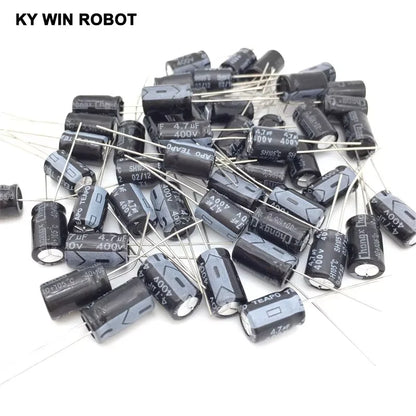 20PCS Electrolytic Capacitors 400V 4.7UF 8*12 8X12MM 4.7UF DIP Aluminum electrolytic capacitor