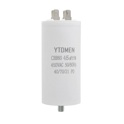 CBB60 Motor Capacitors with Screw Double Insert 450V AC Starting Capacitor 4uF~60uF capacitance for Air Compressor Water Pump
