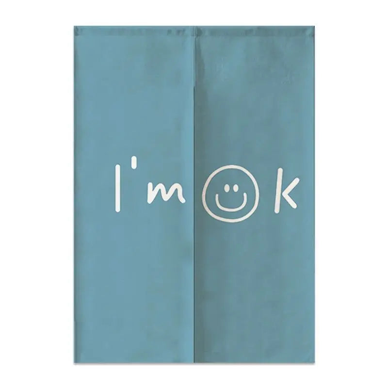 Nordic Creative Happy Face Door Curtain Home Decorations Hanging Curtains Kitchen Bathroom Partition Curtain Japanese Noren