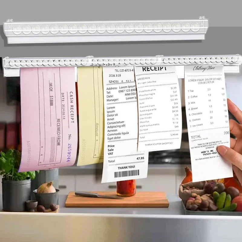 30cm-150cm Kitchen Takeaway Order Organizer Ticket Holder PVC Takeout Orders & Restaurant Tickets Rack for Office Cafes Pubs