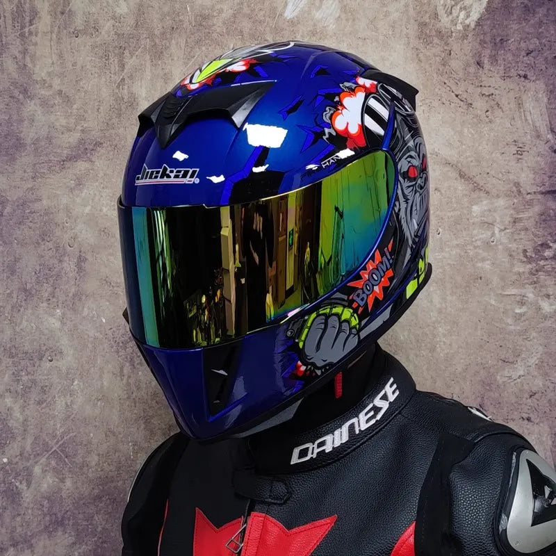 Best selling motorcycle helmet double lens built-in sun visor racing full helmet cascos DOT approved motocross helmet capacete