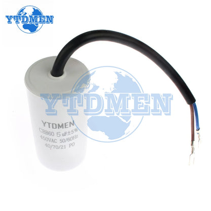 CBB60 Capacitor 450V AC Motor Run Capacitors 4UF 6UF 8UF 10UF 12UF 18UF 20UF 30UF 40UF 50UF 60UF for Washing Machine, Water Pump