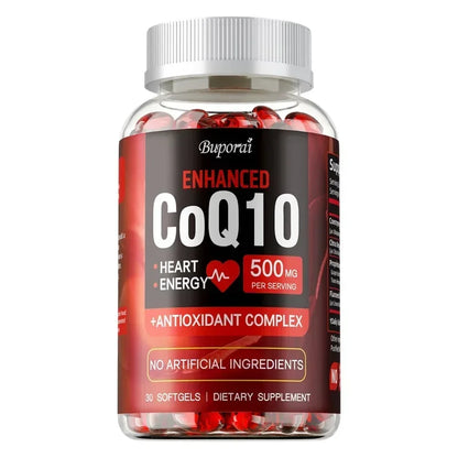 CoQ10 Supplement - Antioxidant, Promotes Blood Circulation, Heart Health and Energy Production, and Enhances Immunity
