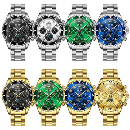 OLEVS 6729 Automatic Watch Man 24 Hour Moon Phase Mechanical Watch For Men Luxury 30M Waterproof Luminous Date Men's Wristwatch