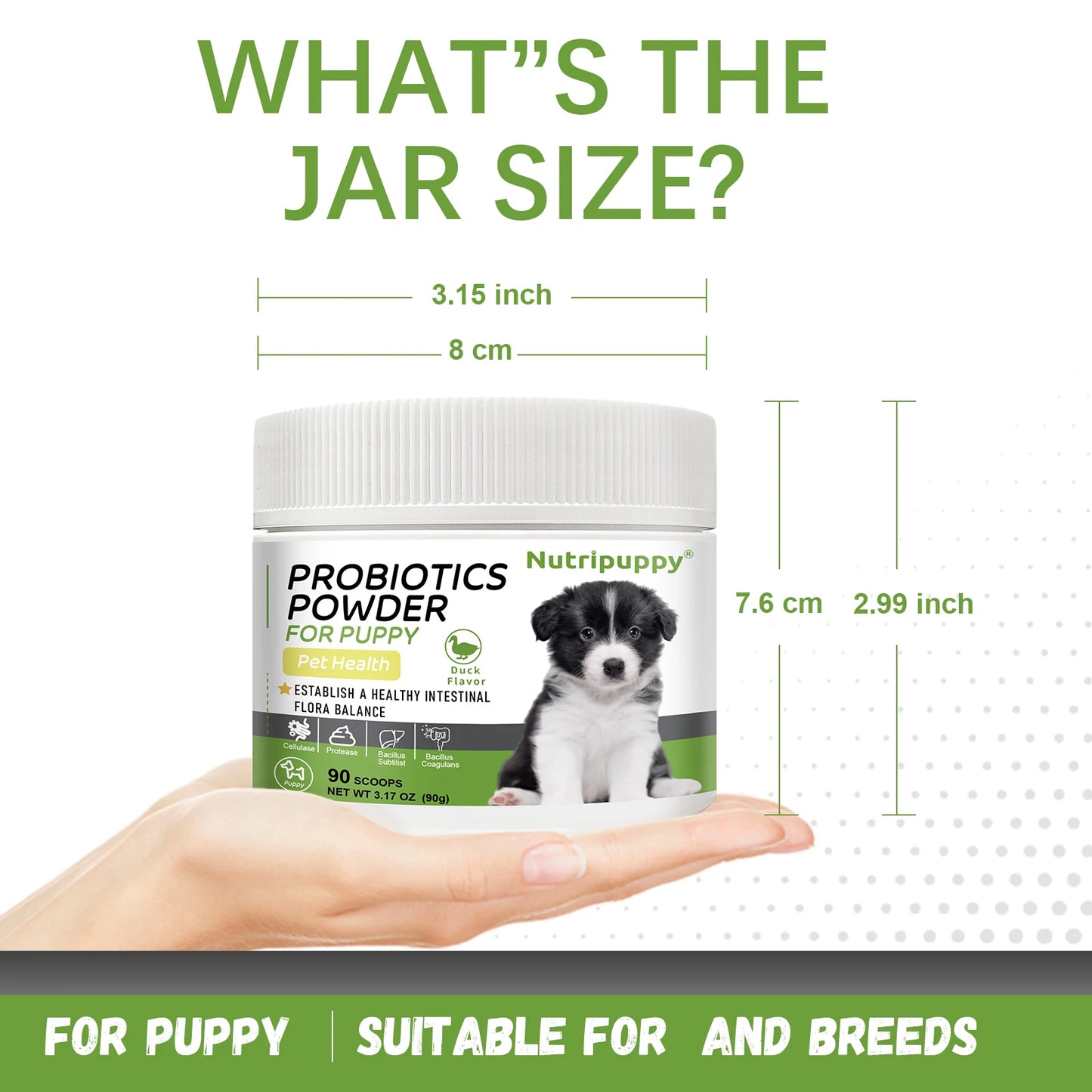 Dog Probiotic Powder Supplement - Supports Digestive Health&Relieves Diarrhea,Boosts Immune System for Puppy Adult Senior Dogs