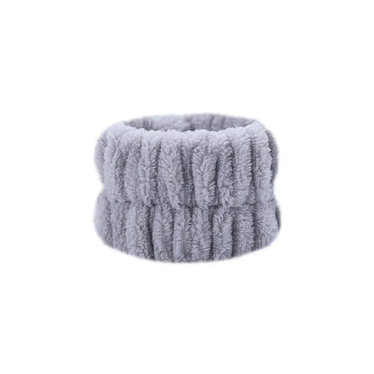 1/2/3Pcs Face Wash Absorbent Wristband Headband Hair Accessories Set Women Girls Coral Fleece Hair Bands Cuff Waterproof Bands