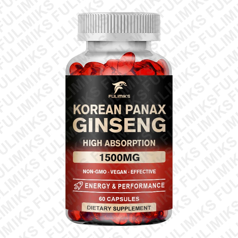 Panax Ginseng 15,000 mg - Red Korean Ginseng Supplement for Men - Extra Strength - Energy, Focus, Productivity & Performance