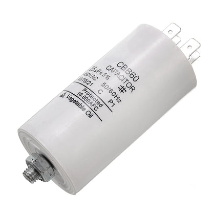Universal 25uf Capacitor CBB60 Motor Run Capacitors Water Pump Starting Capasitor 450V AC Motors