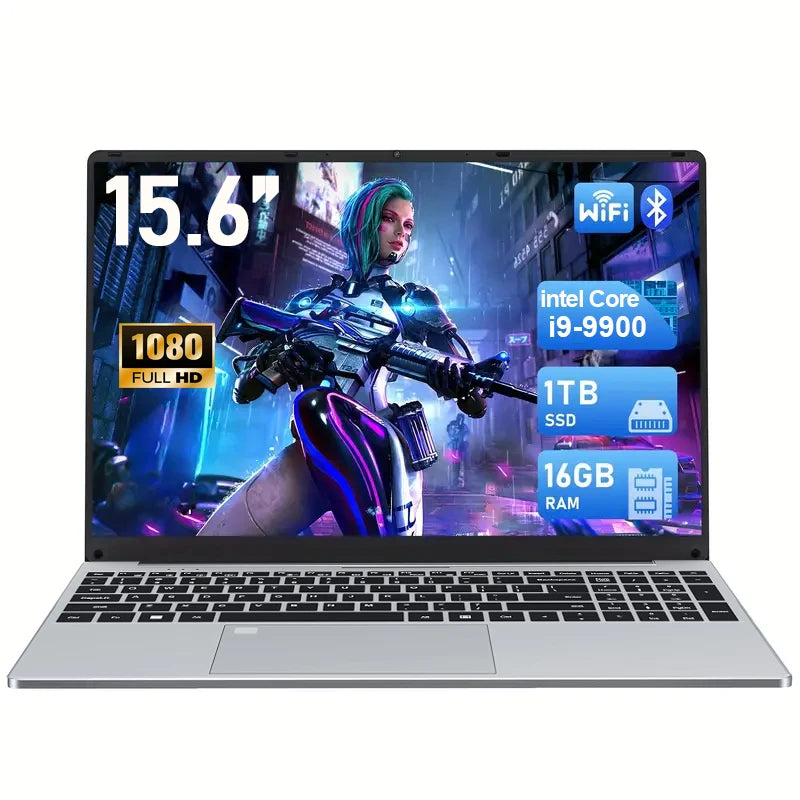 15.6 Inch 4K HD Ultra Thin Laptop, 2026 LENO Intel Core i9-9900, Windows 11, 16GB RAM 1TB SSD, Portable Gaming Business Notebook