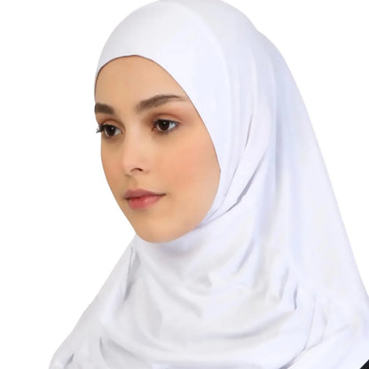 2/Pcs Crystal Hemp Wrinkle Hijab Instant Hijab Muslim Innerscarf For Woman Under Cap Hat Lady Solid Soft Headscarf Modal Jersey