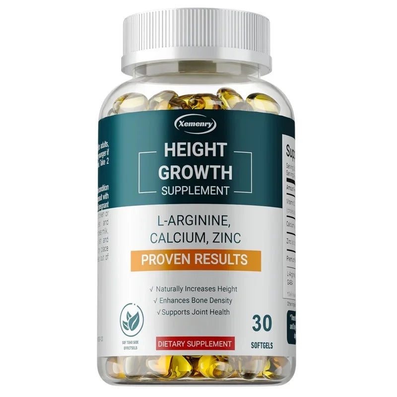 Height Growth Supplements - Supports Bone and Joint Health, Natural Height Growth, Promotes Absorption, and Boosts Immunity