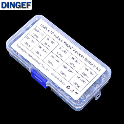 10Values 100PCS RM063 Variable Resistor KIT 1K 10K 100K 5K 50K 500R 1M 2K 20K 200K