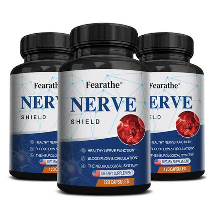 Nerve Support Supplement - B Vitamins, Supports Nerve & Brain Function, Neurotransmitters, Blood Circulation & Joint Health