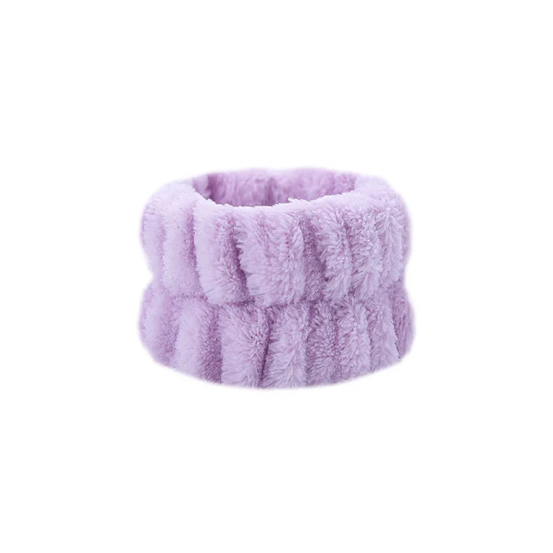1/2/3Pcs Face Wash Absorbent Wristband Headband Hair Accessories Set Women Girls Coral Fleece Hair Bands Cuff Waterproof Bands