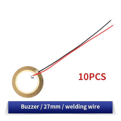 10/20PCS Piezoelectric Ceramic Wafer Plates Piezo Diameter 12MM 15MM 18MM 20MM 27MM 35MM 50MM with Wire for Buzzer Loudspeaker