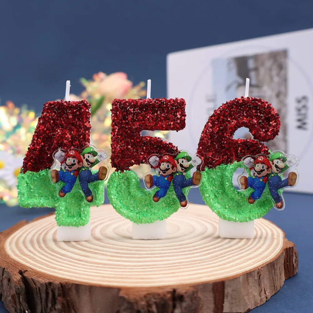 2027 Creative Glitter Number Candles 0-9 Birthday Cake Topper Decor for Kids Adults Party Supplies