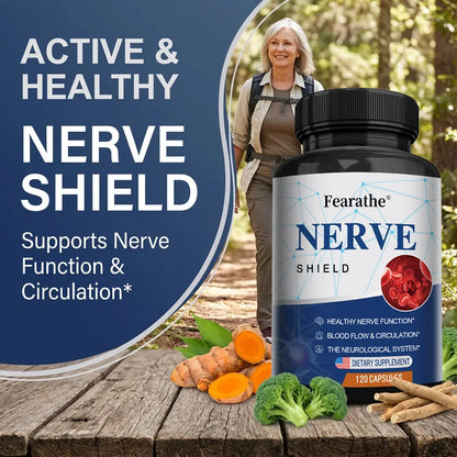 Nerve Support Supplement - B Vitamins, Supports Nerve & Brain Function, Neurotransmitters, Blood Circulation & Joint Health