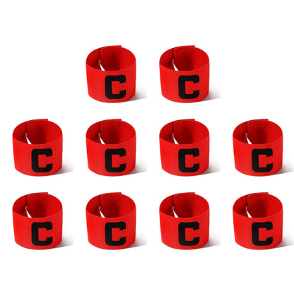 10PCS Football Captain Armband Soccer Arm Band Leader Competition Gift Soccer Captain Armband Football Training Accessories