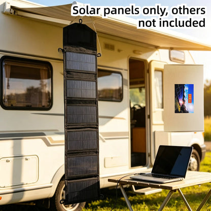 EESbao 25W-100W Energy Efficient Foldable Solar Panel 5V USB Waterproof for Outdoor Wild Adventure Power Supply