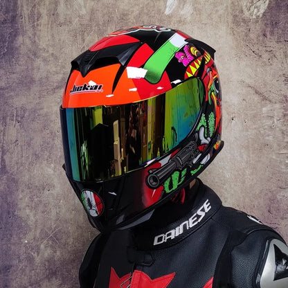 Best selling motorcycle helmet double lens built-in sun visor racing full helmet cascos DOT approved motocross helmet capacete