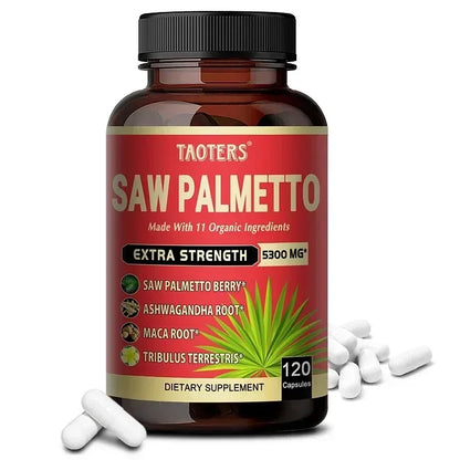 Saw Palmetto Supplement 5300 Mg - with 11 Organic Ingredients - for Urinary Tract and Prostate Health