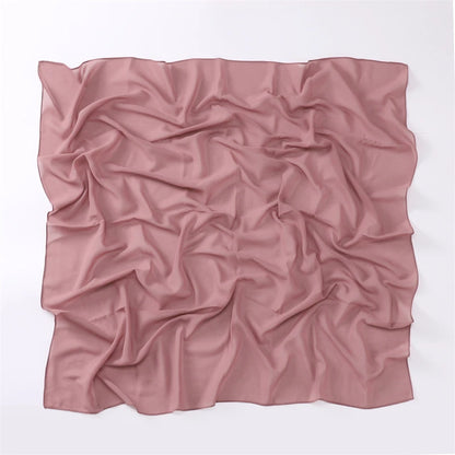 Muslim Chiffon Hijab Scarf Solid Color Square Head Wrap For Women Hijabs Scarves Jersey Hijabs Islamic Turban Headband Shawl