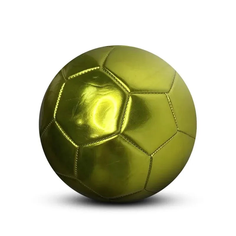 Golden silver Football Soccer Balls Official Size 5 PVC Football Team Training Footy Ball Outdoor Match Game Football Training..