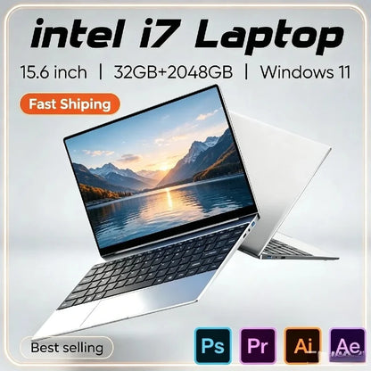 LENO 14.1" Ultra Slim Laptop 32GB 2TB Windows 11 Intel Core i7 8650U Gaming Computer PC Gamer office Notebook 1920*1080 HD